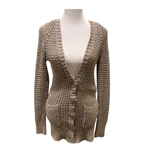 American Eagle Women’s Crochet Button-Down Sweater Cardigan - Picture 2 of 5